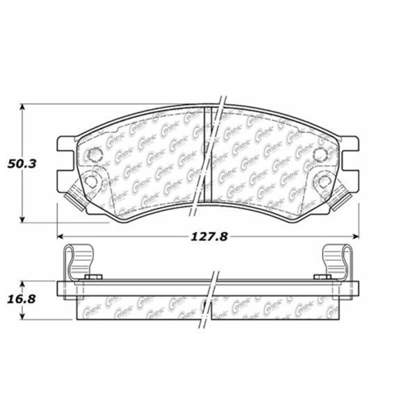 Centric Parts Posi-Quiet Ext. Wear Pad, 106.05070 106.05070